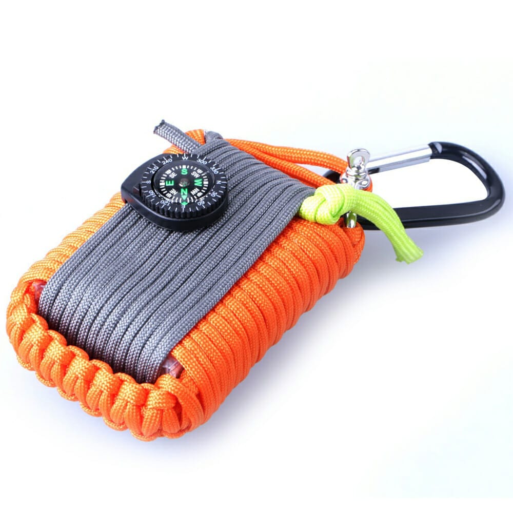 SHTF Paracord Survival Kit With Carabiner 20 Pieces