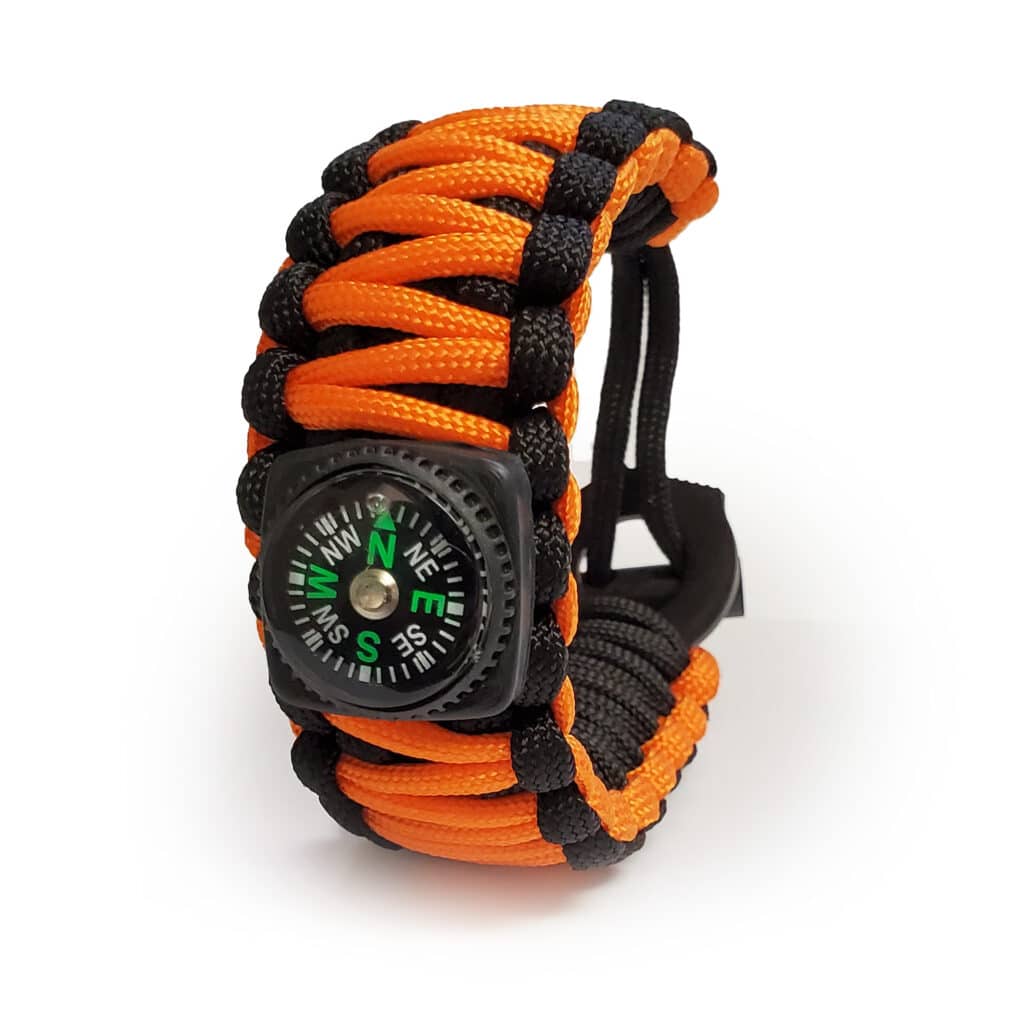 550 Paracord Survival Bracelet Orange Adjustable Sirius Survival