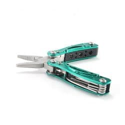 Mini Multi-Purpose Pliers - Teal Chrome - 12-in-1 Multitool