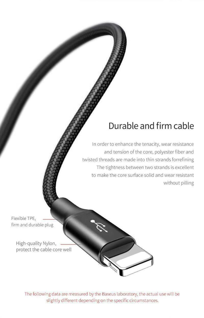 3 In 1 USB Charging Cable - 4ft Multi Chord Charger, Black - Sirius ...