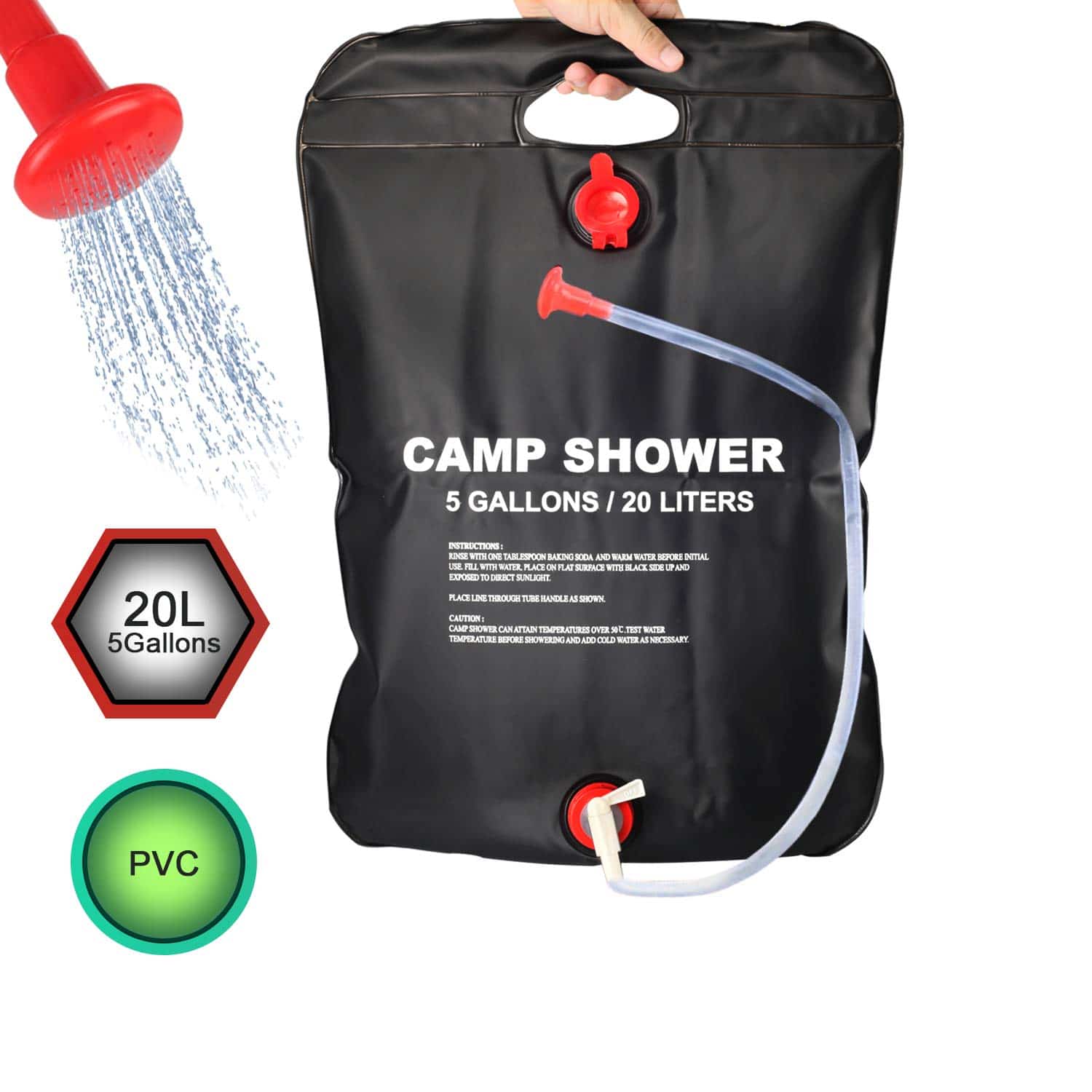 Portable Outdoor Shower 5 or 10 Gallon Capacity Sirius Survival