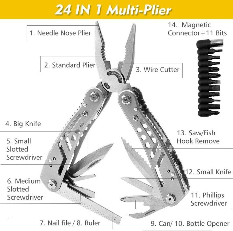 Stainless Steel Multitool Pliers 24in1 Multipurpose Pliers Sirius