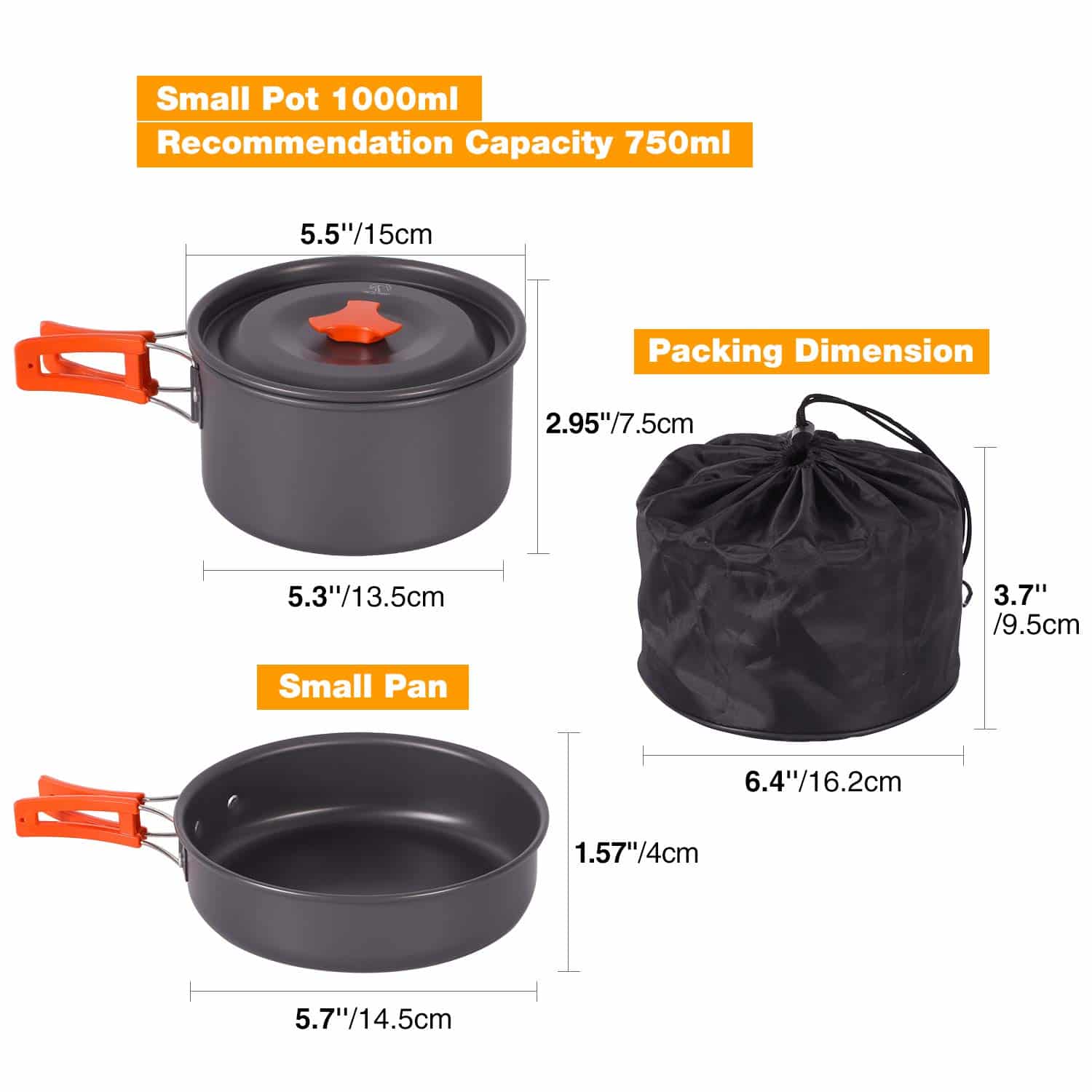 12 Piece Camping Cookware Set - Sirius Survival