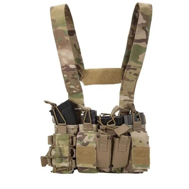 Tactical Chest Rig with 4 Molle Pouches - Military Tactical Chest ...