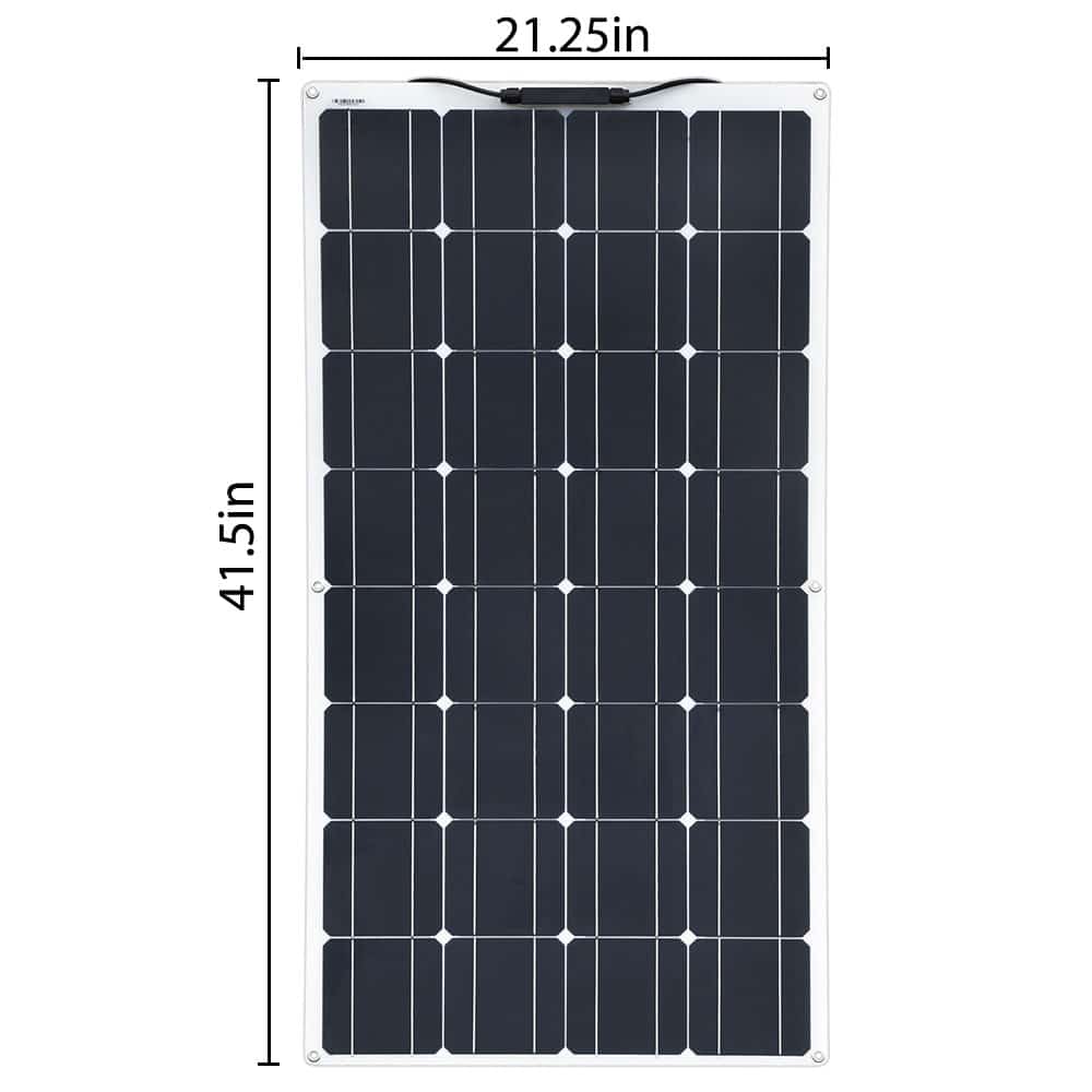 90-Watt PET Flexible Solar Panel - Ultra Light & Thin - Off-Grid