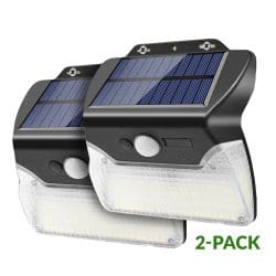 110 LED Solar Powered Wireless Motion Sensor Lights - 2 Pack