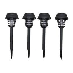 Solar Powered Garden Light & Insect Bug Zapper - 4pk