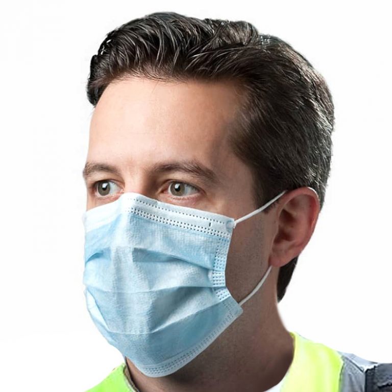 Disposable Dust Masks 50 Pack 3 Ply Comfortable NonWoven With