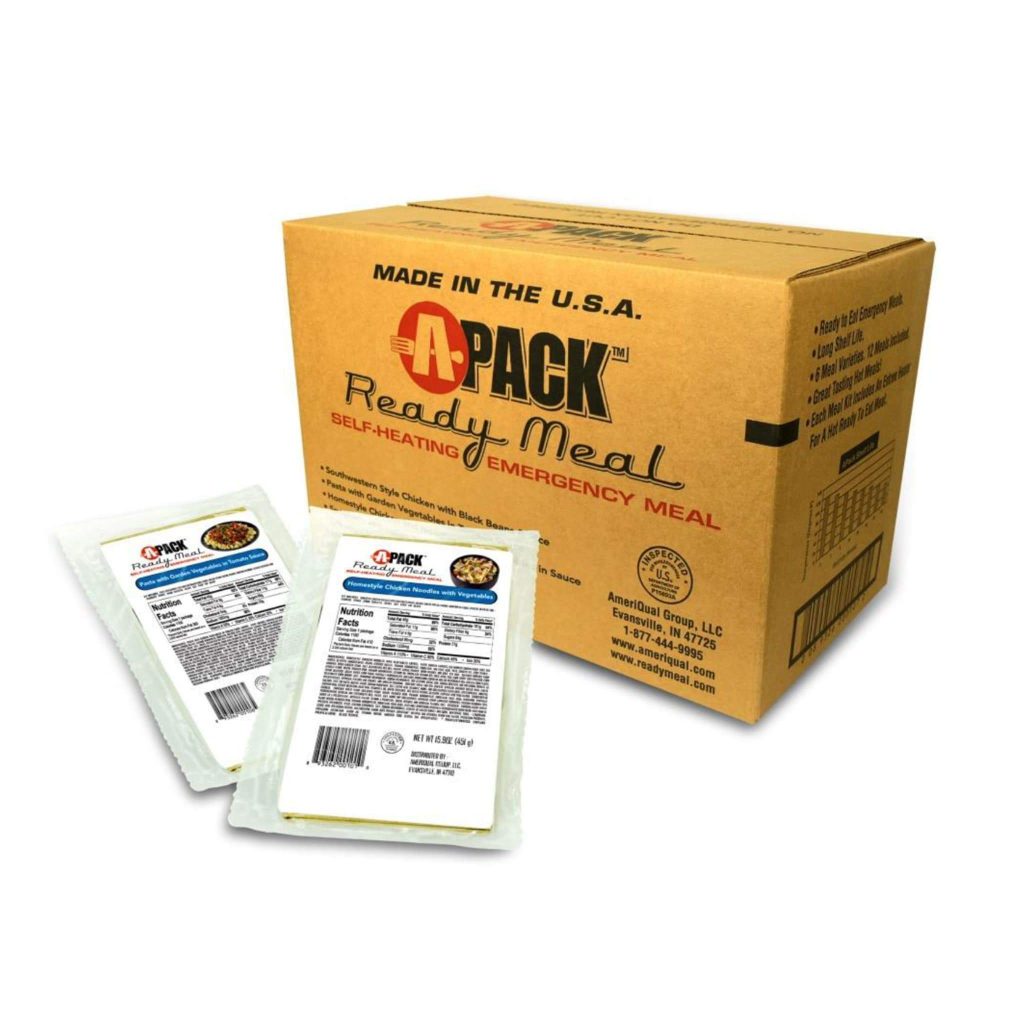 APack Ready Meals, Case Of 12 MRE's Emergency Food Rations Sirius