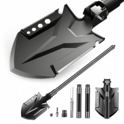 Multifunctional Tactical Shovel, Folding Outdoor Survival Tool Made of High Carbon Steel