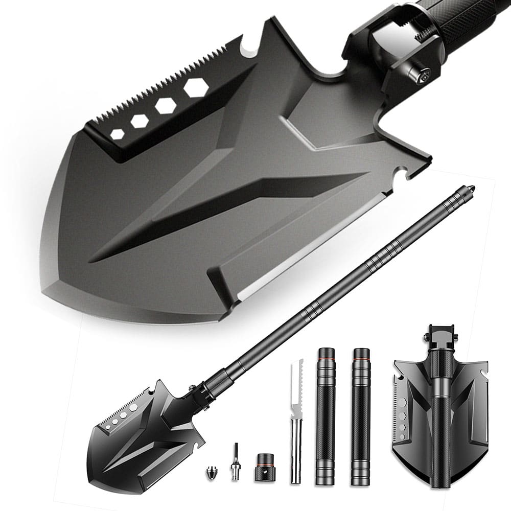 Multifunctional Tactical Shovel, Folding Outdoor Survival Tool Made of High  Carbon Steel - Sirius Survival