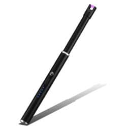 Slim Electric Arc Grill Fire Lighter USB Rechargeable with Long Neck - Black