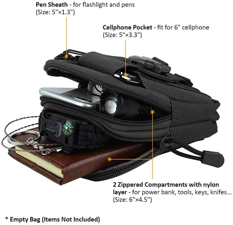 Tactical EDC MOLLE Phone Pouch Attachable Gear For Military