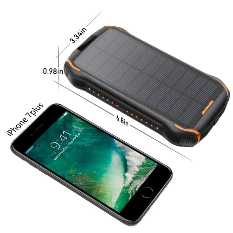 SolTac Solar Power Battery Bank 26800mAh Solar Phone Charger For IOS