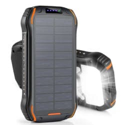 SolTac Solar Power Battery Bank 26800mAh - Solar Phone Charger for iOS & Android - Durable & Waterproof