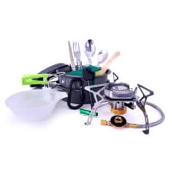 Camping 12pc Cookset & Camp Stove Combo Pack