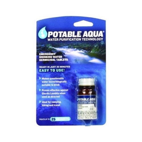 Potable Aqua Water Purification Tablets Sirius Survival