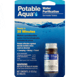 Potable Aqua Water Purification Germicidal Tablets