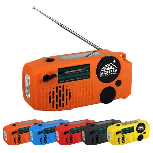 Premium Portable Emergency Weather Radio Hand Crank, SelfPowered, AM
