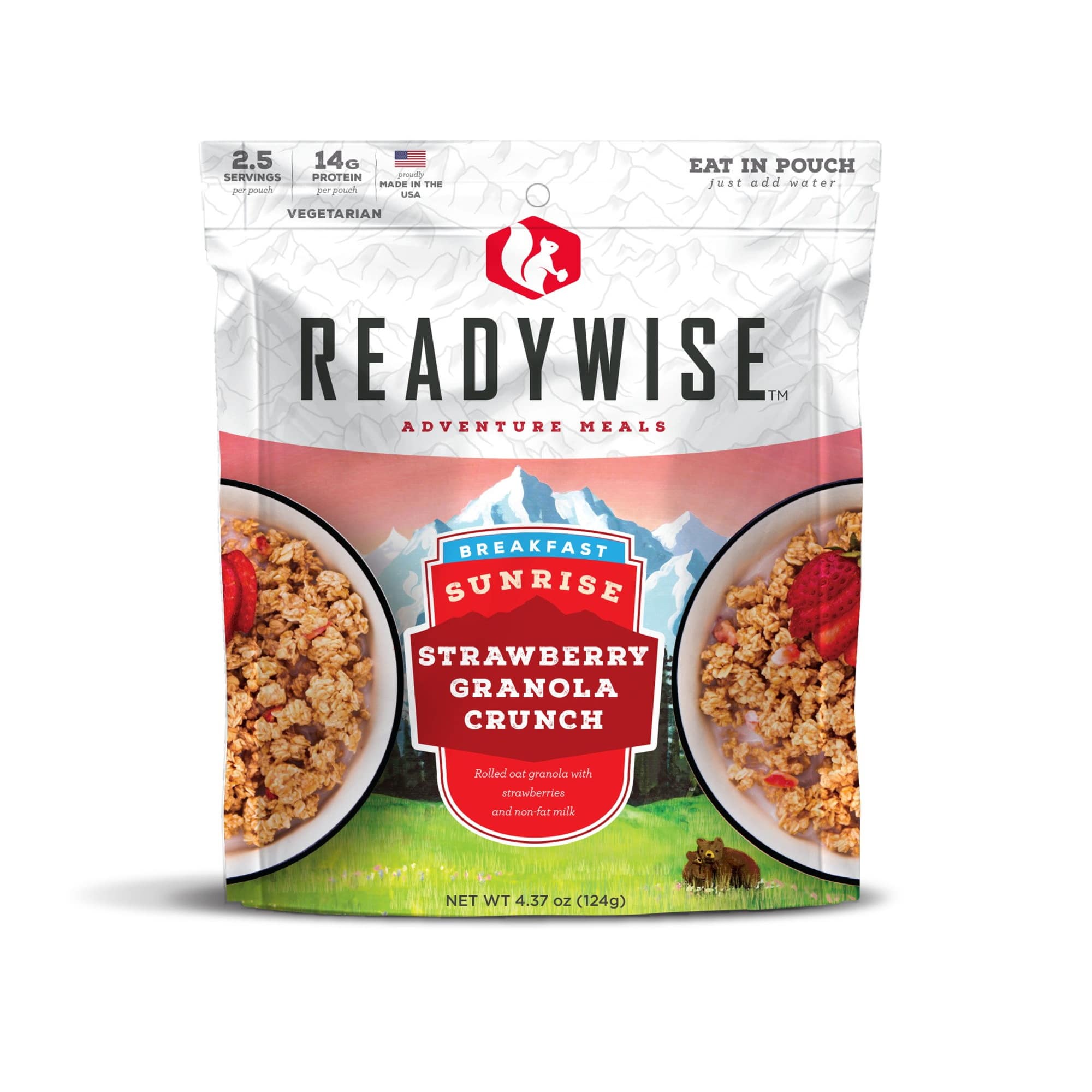 Sunrise Strawberry Granola Crunch - 6 Count Case - ReadyWise - Sirius ...