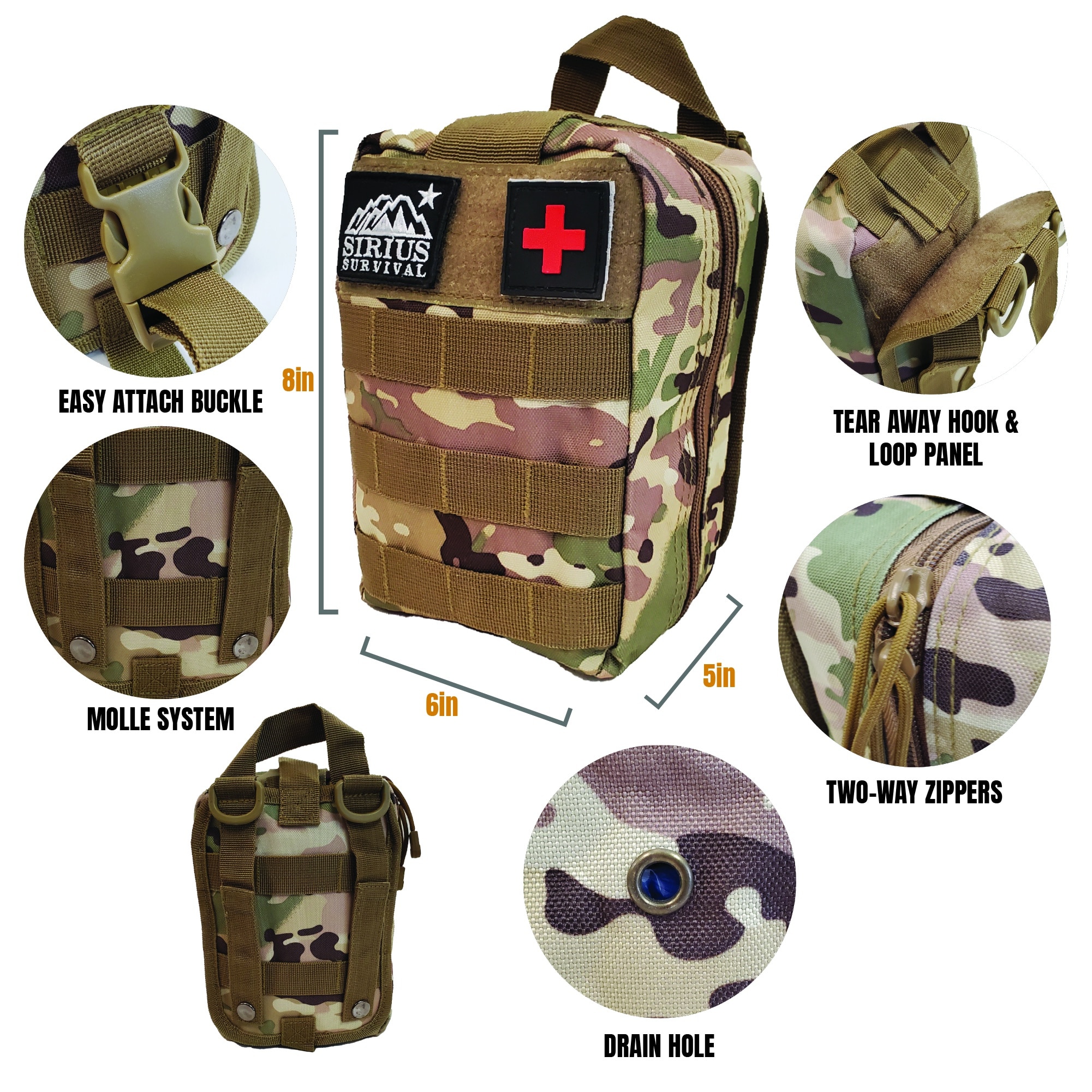 Survival Kit, 250Pcs Survival Gear First Aid Kit with Molle System  Compatible Bag and Emergency Tent, Emergency Kit for Earthquake, Outdoor  Adventure