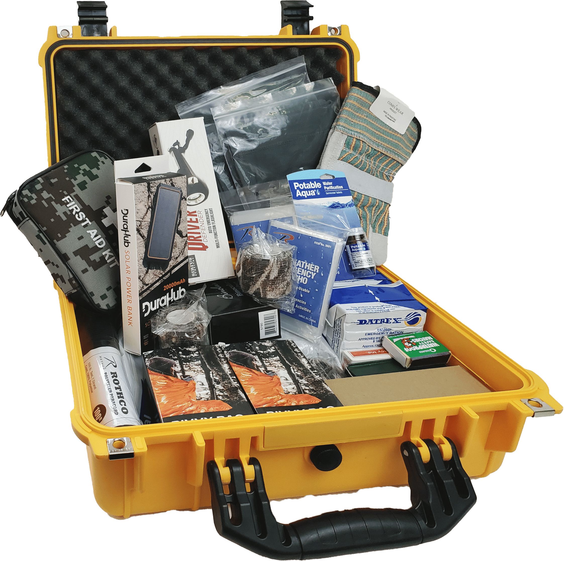 Pre-Packed Emergency Survival Kit/Bug Out Box In Hard Case For 2