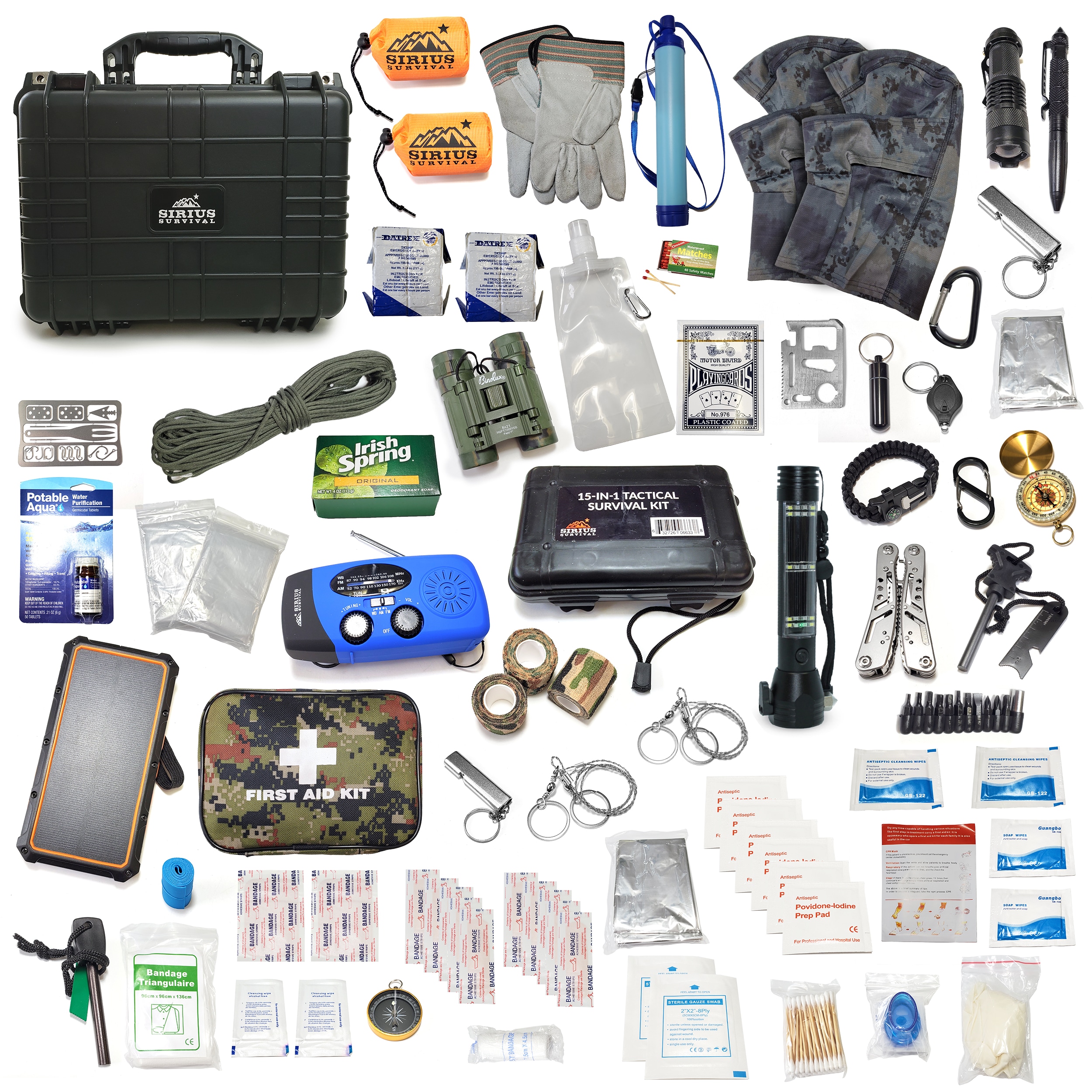 Pre-Packed Emergency Survival Kit/Bug Out Box In Hard Case For 2