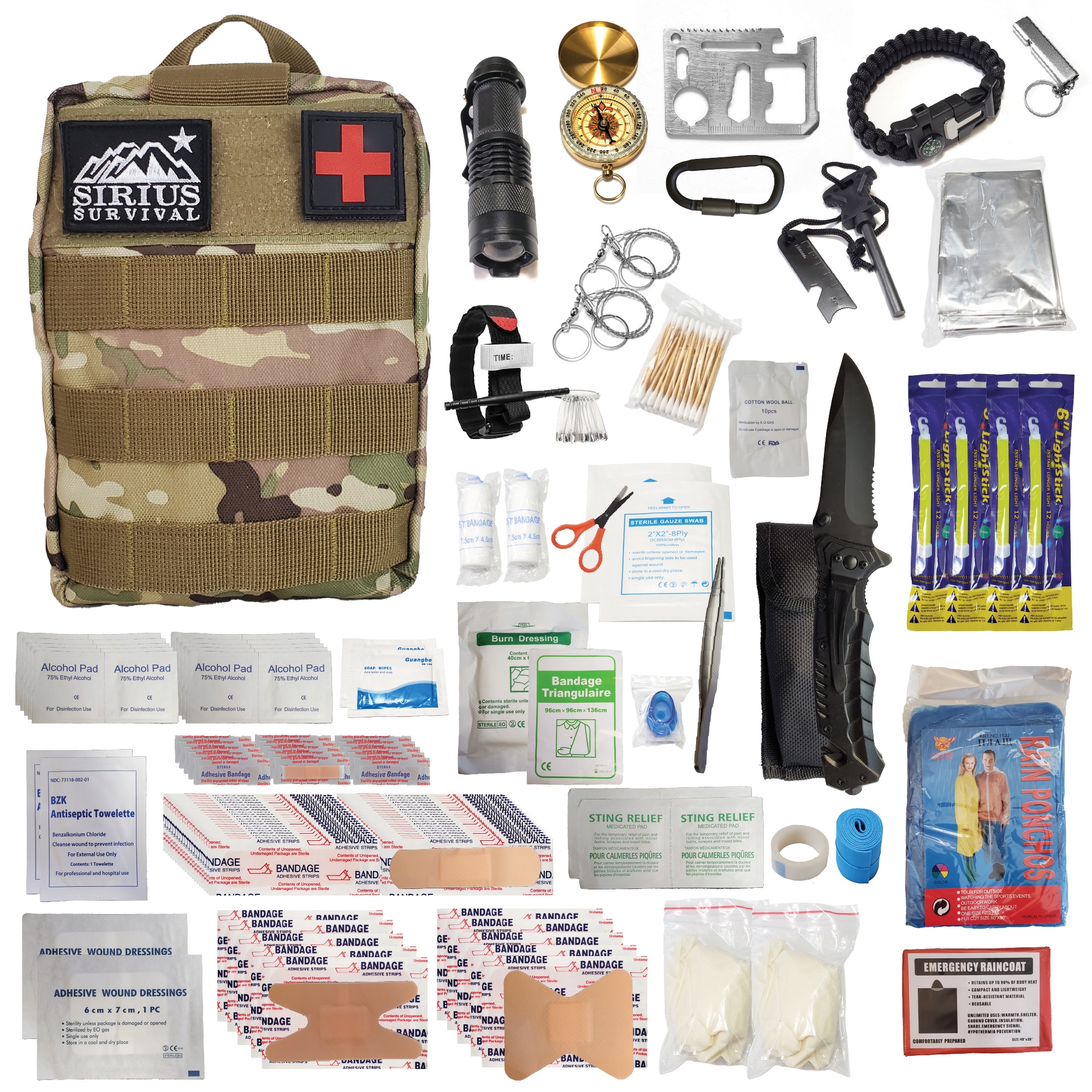 Survival Kit, 32 In 1 Professional Emergency Survival Gear Equipment Tools  First Aid Supplies With