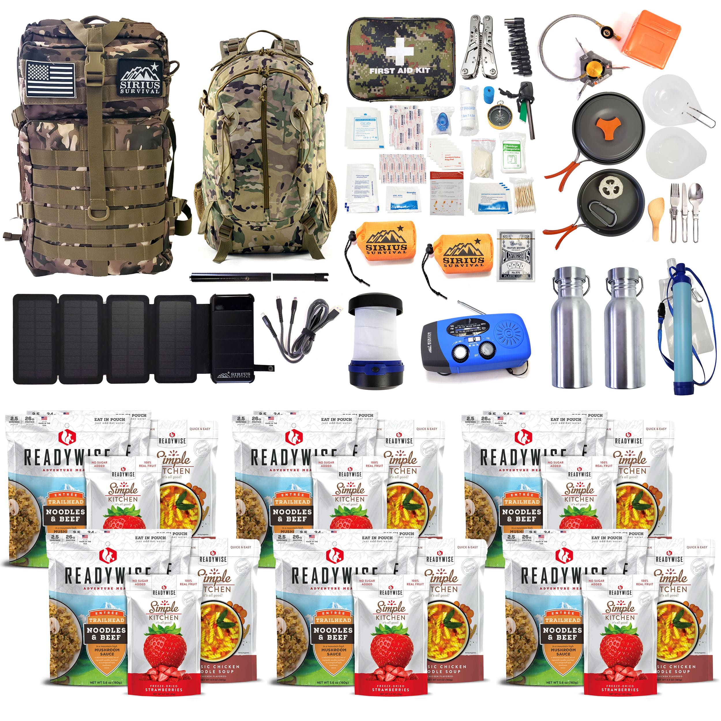 Family Comfort 72 Emergency Survival Kit/Backpack - 72 Hour Kit - ReadyWise  Food & Survival Gear - Sirius Survival