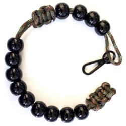 Pace Counter with Ranger Beads on Paracord Strap with Clip 13 Inch - Camo