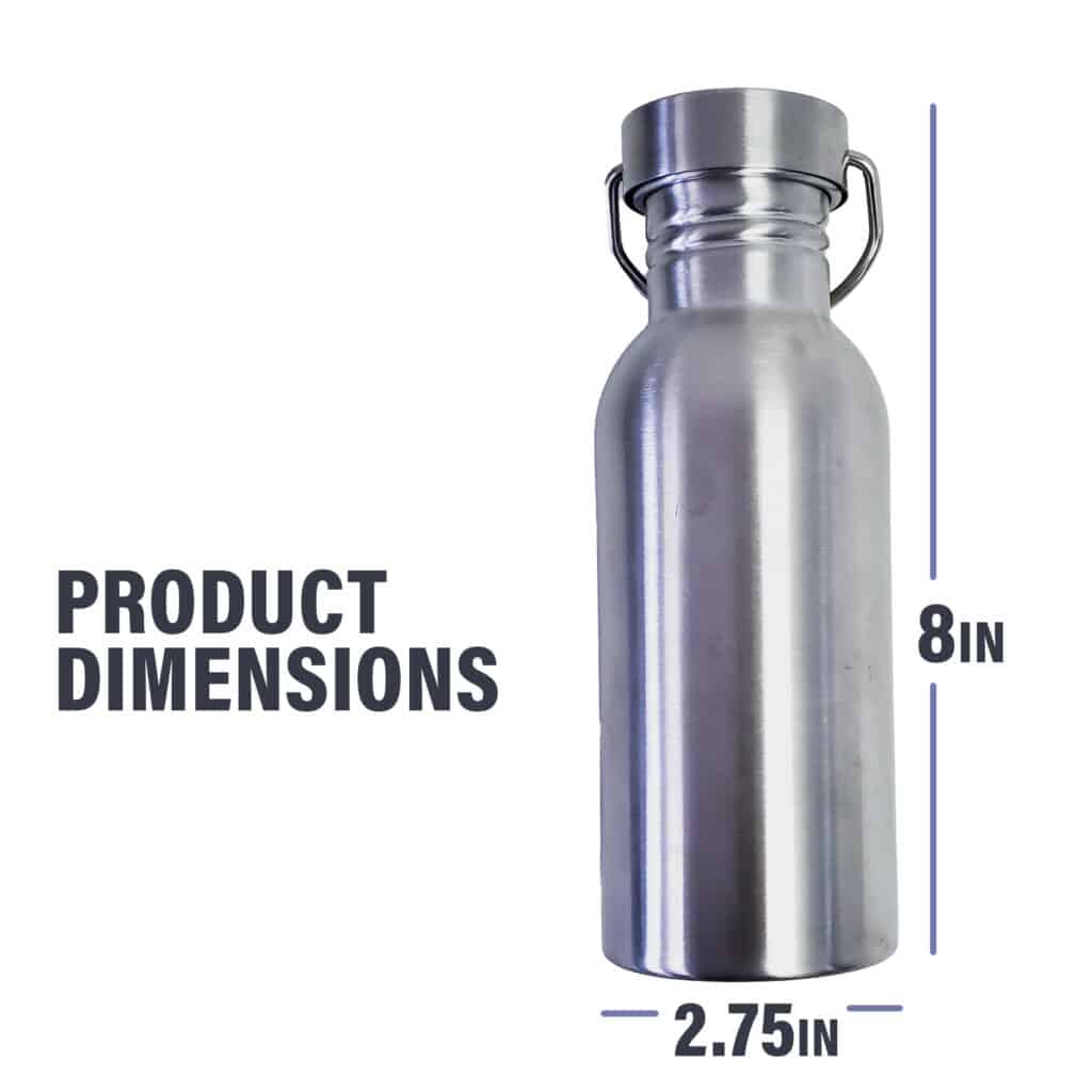 17oz Stainless Steel Water Container With Sealable Cap Sirius Survival