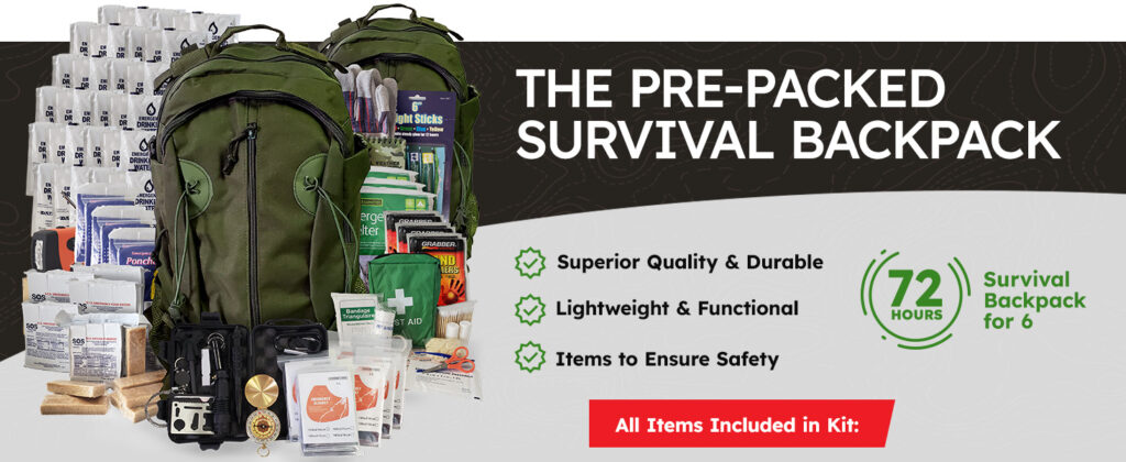 6 Person Emergency Kit / Survival Backpack For 72 Hours - Sirius Survival