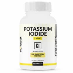 Potassium Iodide 130mg Dose – 30 Servings – Thyroid Support & Defense