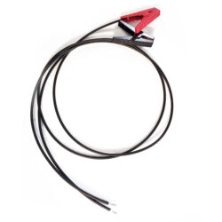 Alligator Clamp to Bare Ends 14 Gauge Wire Kit - 4.5ft - Positive and Negative Wires - Off-Grid