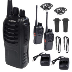 Baofeng BF-888S 2 Way Radio - Pair w/ USB Charger & Earpieces