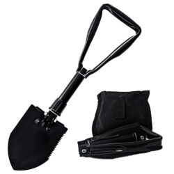 Medium Folding Shovel - Black Carbon Steel - 18in Length
