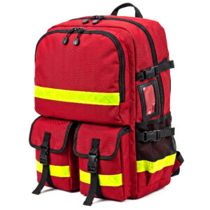 50L Emergency Response Backpack - Red - Ultra-Durable 1200D HighVis Reflective EMS Jump Bag - Heavy Duty EMS Back Pack for Emergency Preparedness - Disaster Prep & Bug Out Kits